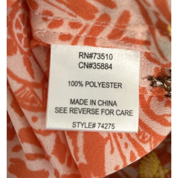 Anthropologie Uncle Frank Orange Embroidered Ruffle Mini Dress S (2/4) Geo Boho - Picture 4 of 10